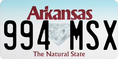 AR license plate 994MSX