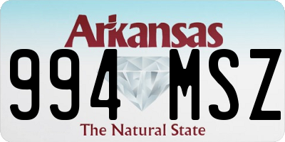 AR license plate 994MSZ