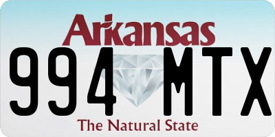AR license plate 994MTX