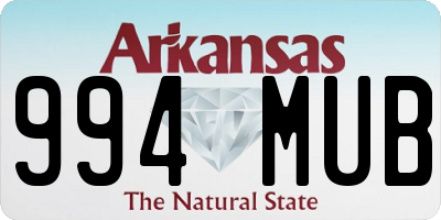 AR license plate 994MUB