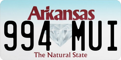 AR license plate 994MUI