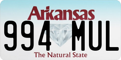 AR license plate 994MUL