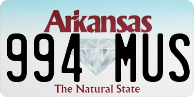 AR license plate 994MUS