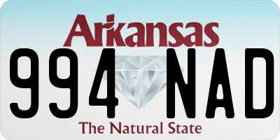AR license plate 994NAD