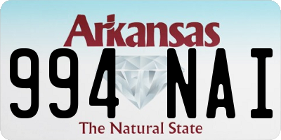 AR license plate 994NAI