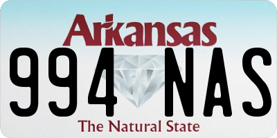 AR license plate 994NAS