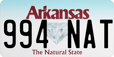 AR license plate 994NAT