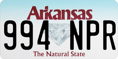 AR license plate 994NPR