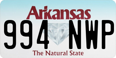 AR license plate 994NWP