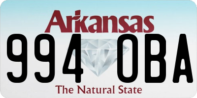 AR license plate 994OBA