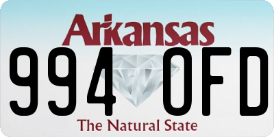 AR license plate 994OFD