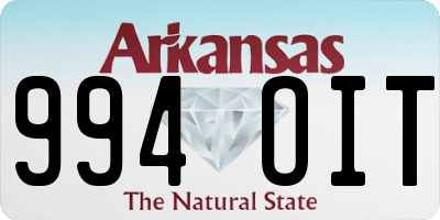 AR license plate 994OIT