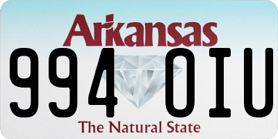 AR license plate 994OIU