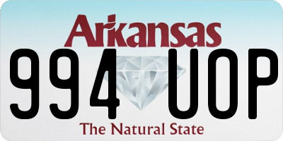 AR license plate 994UOP
