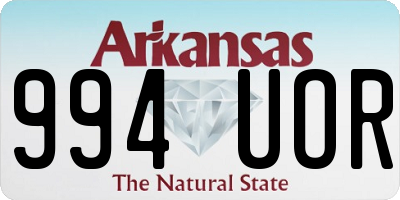 AR license plate 994UOR