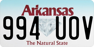 AR license plate 994UOV