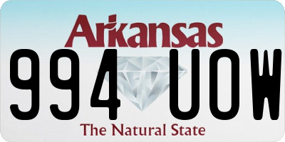 AR license plate 994UOW