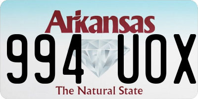 AR license plate 994UOX