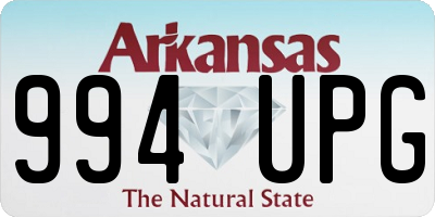 AR license plate 994UPG