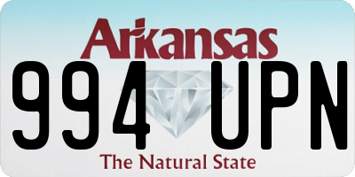 AR license plate 994UPN