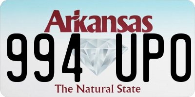 AR license plate 994UPO
