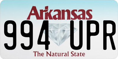 AR license plate 994UPR