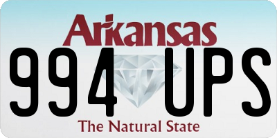 AR license plate 994UPS
