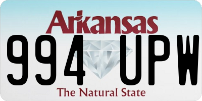 AR license plate 994UPW