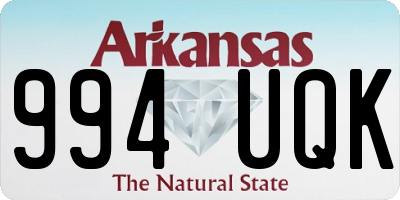 AR license plate 994UQK