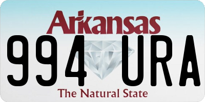 AR license plate 994URA
