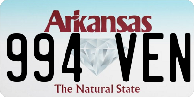AR license plate 994VEN