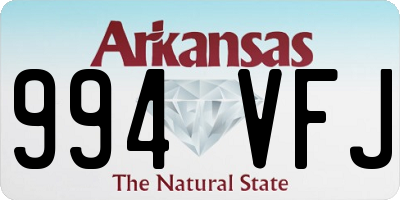 AR license plate 994VFJ