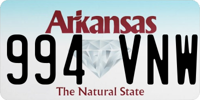 AR license plate 994VNW