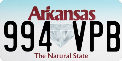 AR license plate 994VPB