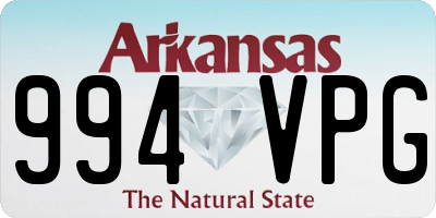 AR license plate 994VPG