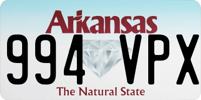 AR license plate 994VPX