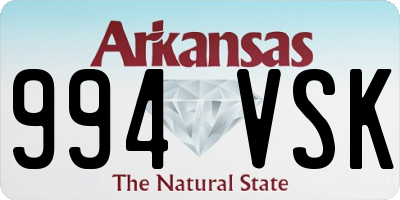 AR license plate 994VSK