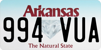 AR license plate 994VUA