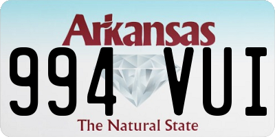 AR license plate 994VUI