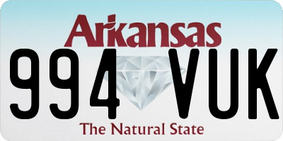 AR license plate 994VUK