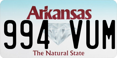 AR license plate 994VUM