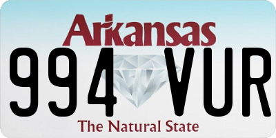 AR license plate 994VUR