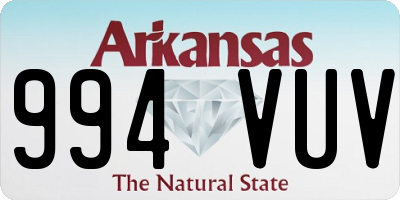 AR license plate 994VUV