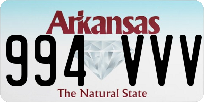 AR license plate 994VVV