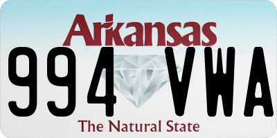 AR license plate 994VWA