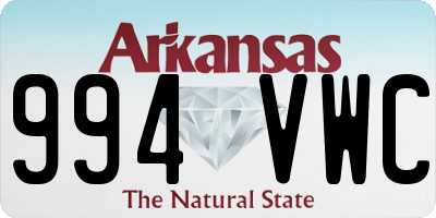 AR license plate 994VWC