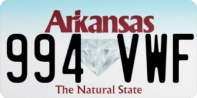 AR license plate 994VWF