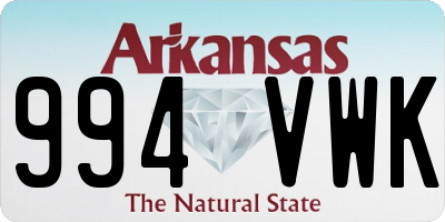 AR license plate 994VWK