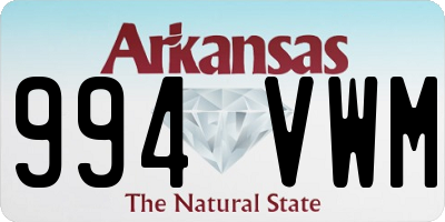 AR license plate 994VWM