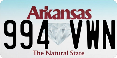 AR license plate 994VWN
